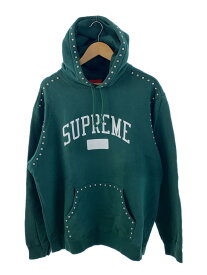 【中古】Supreme◆Studded Hooded Sweatshirt/パーカー/L/コットン/GRN【メンズウェア】