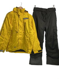 【中古】ELLESSE◆ウェアー/L/セットアップ/イエロー/E-1291/エレッセ/上下共にシミあり【スポーツ】