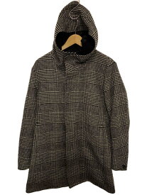 【中古】NICOLE CLUB FOR MEN◆コート/46/ウール/BLK/千鳥格子/1564-4900【メンズウェア】