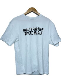 【中古】The Guilty Parties◆WASHED HEAVY WEIGHT CREW NECK T-SHIRT/S/コットン/WHT/プリント【メンズウェア】