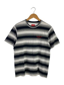 【中古】Supreme◆Tシャツ/S/コットン/ボーダー【メンズウェア】