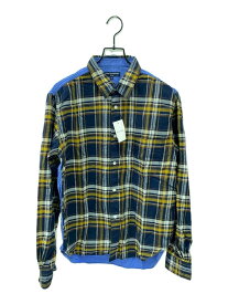 【中古】COMME des GARCONS HOMME◆AD2010/長袖シャツ/L/コットン/ネイビー/チェック/HF-B050【メンズウェア】