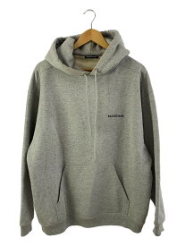 【中古】BALENCIAGA◆パーカー/コットン/グレー/バレンシアガ【メンズウェア】