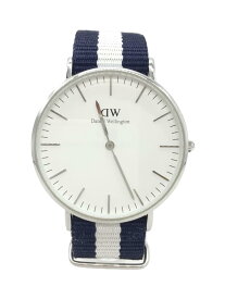 【中古】Daniel Wellington◆腕時計/アナログ/--/WHT/NVY/B36S7【服飾雑貨他】