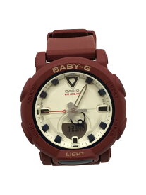 【中古】CASIO◆クォーツ腕時計_BABY-G/アナログ/ラバー/WHT/BRD【服飾雑貨他】