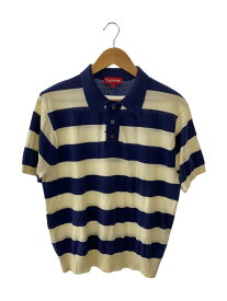 【中古】Supreme◆ポロシャツ/S/コットン/WHT/ボーダー【メンズウェア】