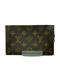 【中古】LOUIS VUITTON◆ポーチ/PVC/BRW/総柄/M47546/ポシェットトワレット15/内側劣化有【バッグ】