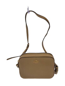 【中古】COACH◆ショルダーバッグ/レザー/BEG/87734/※汚れ有【バッグ】