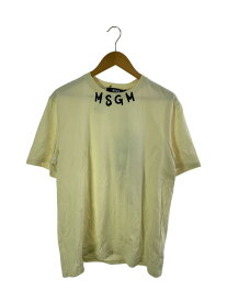 【中古】MSGM◆Tシャツ/L/コットン/IVO/プリント/3240MM96【メンズウェア】