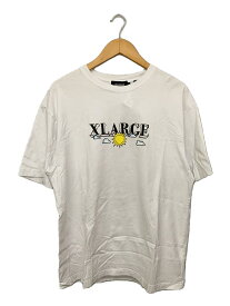 【中古】X-LARGE◆Tシャツ/L/コットン/WHT/101229011008/汚れ有【レディースウェア】