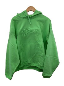 【中古】STUSSY◆パーカー/L/コットン/GRN/無地【メンズウェア】