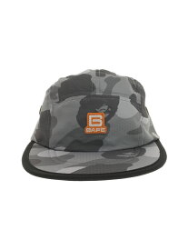 【中古】A BATHING APE◆Honeycomb Camo Jet Cap/キャップ/FREE/ポリエステル/GRY/カモフラ/メンズ【服飾雑貨他】