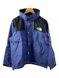 【中古】THE NORTH FACE◆MOUNTAIN RAINTEX JACKET_マウンテンレインテックスジャケット/L/ナイロン/BLU/無地【メンズウェア】