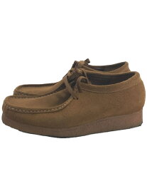 【中古】Clarks◆WALLABEE/クレープソール/シューズ/26.5cm/キャメル/スウェード/11826【シューズ】