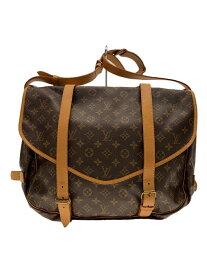 【中古】LOUIS VUITTON◆ソミュール43_モノグラム・キャンバス_BRW/PVC/BRW/モノグラム//【バッグ】