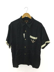 【中古】東洋エンタープライズ◆23SS/SUKA BOWLING SHIRT/CPO CLUB半袖シャツ/XL/レーヨン/BLK/TT39103【メンズウェア】