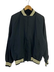 【中古】Auburn Sportswear◆ブルゾン/L/ポリエステル/NVY/無地//【メンズウェア】