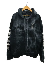 【中古】CHROME HEARTS◆SWTSHRT PLVR/タイダイ/パーカー/L/コットン/グレー【メンズウェア】