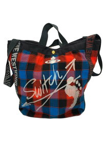 【中古】Vivienne Westwood◆SWITCH-SMALL RUNNER HOLDALL/トートバッグ/--/RED/ストライプ【バッグ】