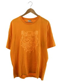 【中古】KENZO◆Tシャツ/XL/コットン/オレンジ/プリント/F955TS0394YF【メンズウェア】