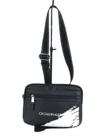 【中古】CK Calvin Klein◆ショルダーバッグ/PVC/BLK/815121【バッグ】