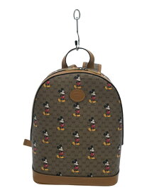 【中古】GUCCI◆グッチ/Small Backpack GG Supreme/リュック/PVC/BRW/総柄【バッグ】