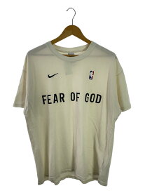 【中古】NIKE◆FEAR OF GOD/コラボ/Tシャツ/L/コットン/ホワイト/無地/CU4699-133【メンズウェア】