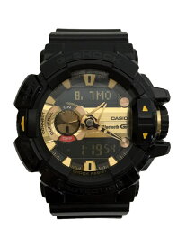 【中古】CASIO◆クォーツ腕時計・G-SHOCK/デジアナ/ラバー/GLD/BLK/GBA-400-1A9JF【服飾雑貨他】