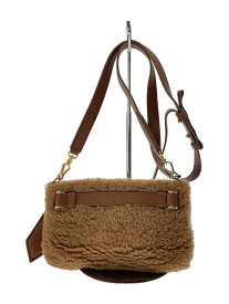 【中古】MAX MARA◆ショルダーバッグ/ファー/BRW/無地【バッグ】