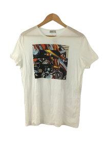 【中古】BALENCIAGA◆Tシャツ/S/コットン/WHT/無地【メンズウェア】