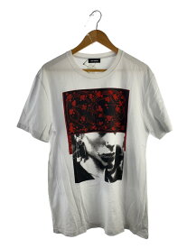 【中古】RAF SIMONS◆Tシャツ/L/コットン/WHT/19000-00010【メンズウェア】