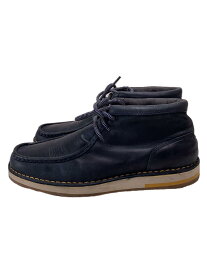 【中古】Clarks◆シューズ/UK7.5/NVY/レザー/081213292【シューズ】