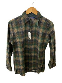 【中古】PENDLETON◆長袖シャツ/M/ウール/GRN/チェック【メンズウェア】