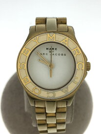 【中古】MARC BY MARC JACOBS◆クォーツ腕時計/アナログ/ステンレス/WHT/GLD/MBM3051【服飾雑貨他】