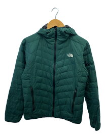 【中古】THE NORTH FACE◆THUNDER HOODIE_サンダーフーディ/S/ナイロン/GRN/グリーン/緑/無地/ノースフェイス【メンズウェア】