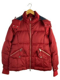 【中古】TOMMY HILFIGER◆ダウンジャケット/L/ナイロン/RED/【レディースウェア】