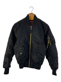 【中古】ALPHA INDUSTRIES◆フライトジャケット/XXS/ナイロン/BLK/LKZ10014/MA-1【メンズウェア】