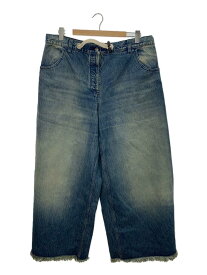 【中古】MONCLER◆21AW/Frayed Hem Wide Leg Jeans/ボトム/50/デニム/IDG/【メンズウェア】