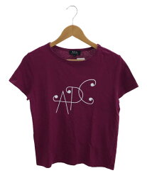 【中古】A.P.C.◆プリントTシャツ/S/コットン/PNK/無地/ピンク/クルーネック/リネン混/日本製//【レディースウェア】