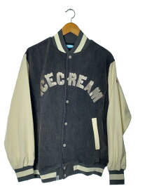 【中古】ICE CREAM◆WASHED DENIM BLOUSON/ブルゾン/L/コットン/ブラック/ICEJP24X002【メンズウェア】