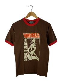 【中古】HYSTERIC GLAMOUR◆Tシャツ/S/コットン/BRW/プリント/02222CT02/22SS/VAMPIRELLA HYSTERIC ISS【メンズウェア】