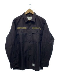 【中古】WTAPS◆ミリタリージャケット/2/コットン/BRW/無地【メンズウェア】