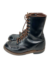 【中古】RED WING◆レースアップブーツ/ブラック/レザー/2015【シューズ】