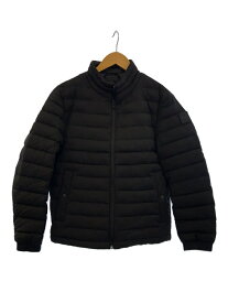 【中古】HUGO BOSS◆Virgin Wool Puffer Jacket/ダウンジャケット/44/ウール/ブラック【メンズウェア】