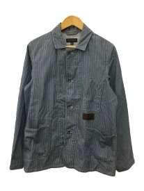 【中古】Engineered Garments◆カバーオール/M/コットン/BLU/ストライプ【メンズウェア】