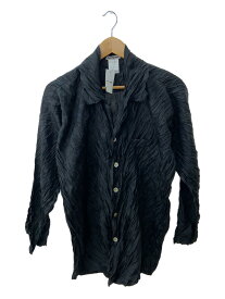 【中古】ISSEY MIYAKE◆長袖ブラウス/M/ポリエステル/BLK/IM33-FJ901【レディースウェア】