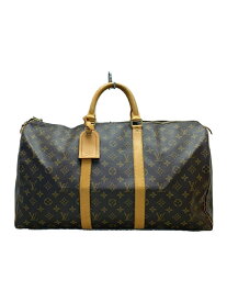 【中古】LOUIS VUITTON◆キーポル50_モノグラム・キャンバス_BRW/PVC/BRW【バッグ】