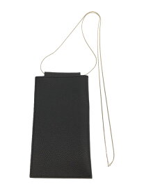 【中古】ITTI◆PHONE POUCH/小物/レザー/BLK/無地/メンズ【服飾雑貨他】