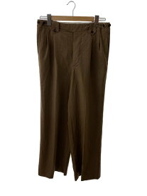 【中古】The crooked Tailor◆ボトム/ウール/ベージュ/スラックス/トラウザーズ/ボタンフライ/パンツ【メンズウェア】
