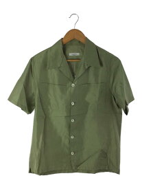 【中古】VALENTINO◆シルクシャツ/半袖シャツ/38/シルク/グリーン【メンズウェア】